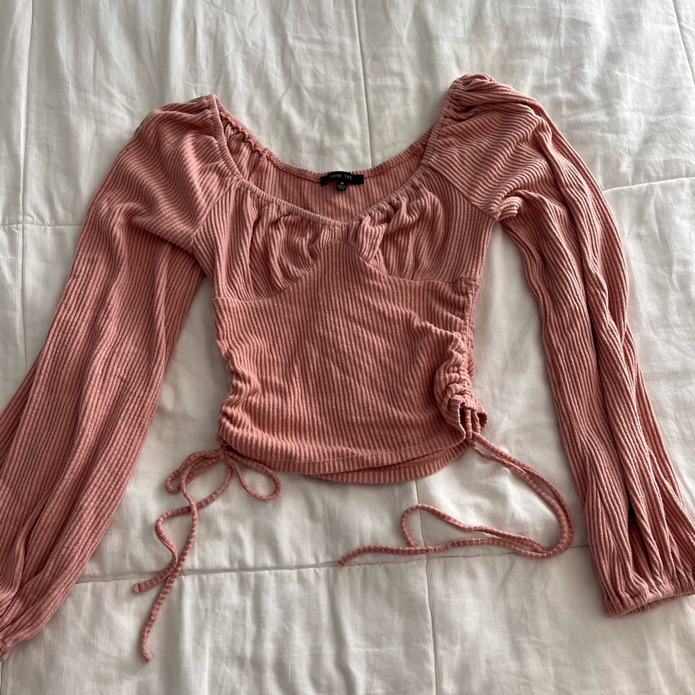 Love tree blush colored long sleeve shirt size M